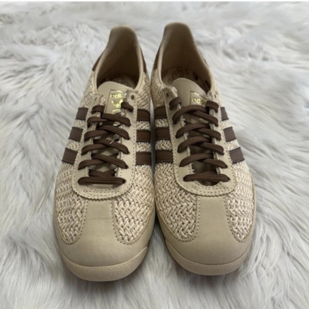 Adidas Men's Beige and Brown Sneakers